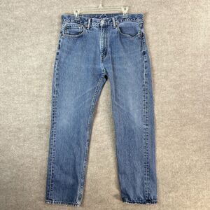 Levis 505 Jeans Mens Size 36x32 Blue Medium Wash Regular Fit Straight Leg Denim